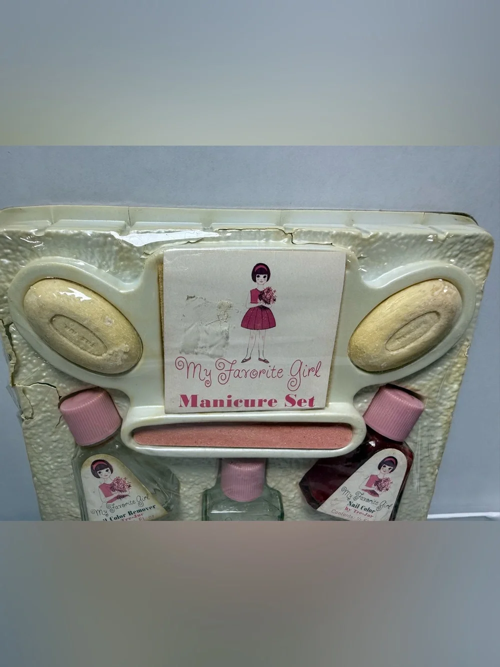 Vintage My Favorite Girl Manicure Set by Tre-Jur Child’s Vanity Grooming Set NOS